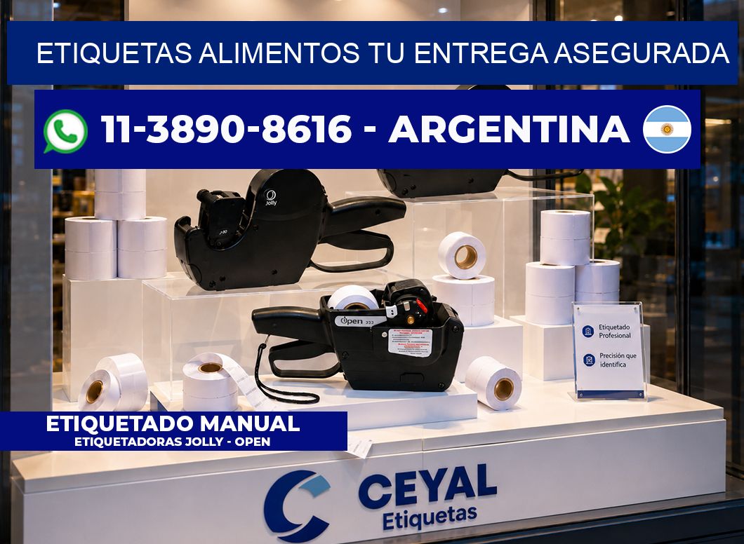 ETIQUETAS ALIMENTOS Tu entrega asegurada