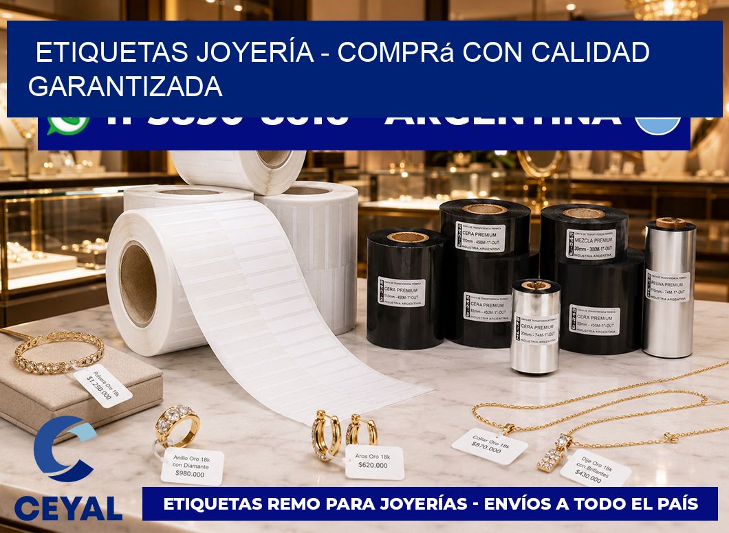 ETIQUETAS JOYERÍA - Comprá con calidad garantizada