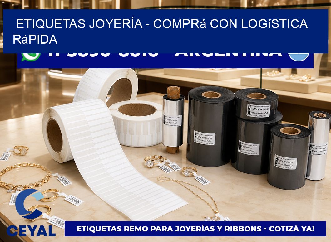 ETIQUETAS JOYERÍA - Comprá con logística rápida