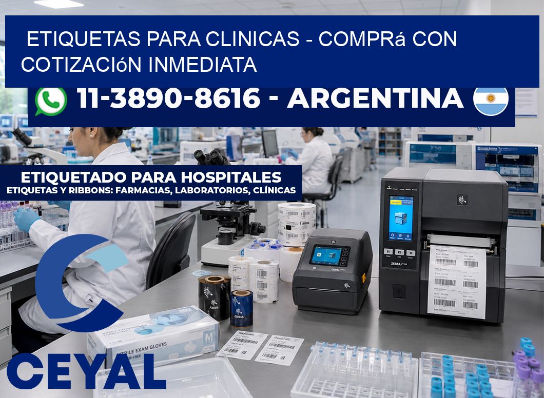 ETIQUETAS PARA CLINICAS - Comprá con cotización inmediata