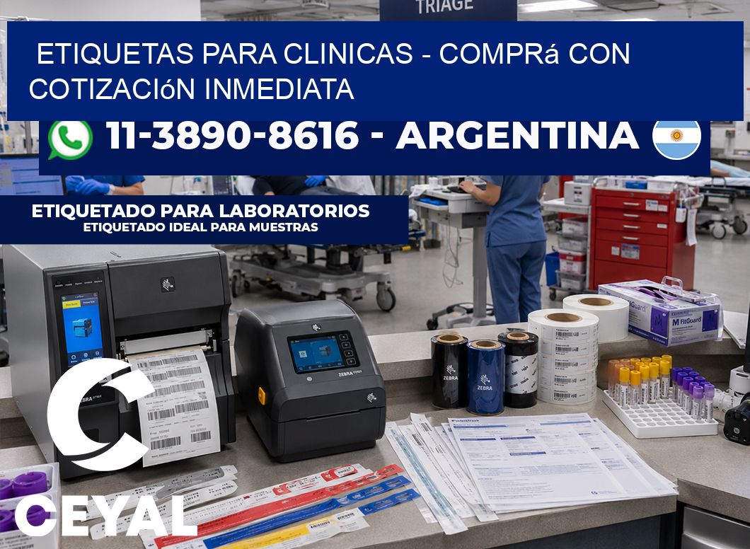 ETIQUETAS PARA CLINICAS – Comprá con cotización inmediata