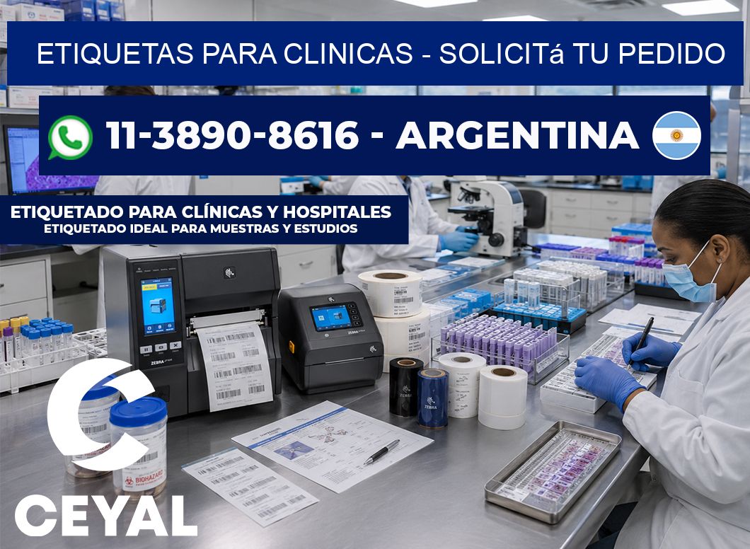 ETIQUETAS PARA CLINICAS - Solicitá tu pedido
