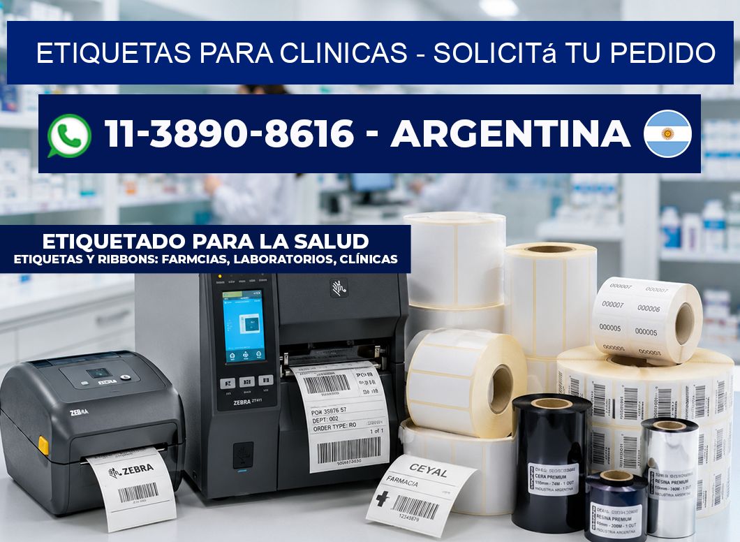ETIQUETAS PARA CLINICAS - Solicitá tu pedido