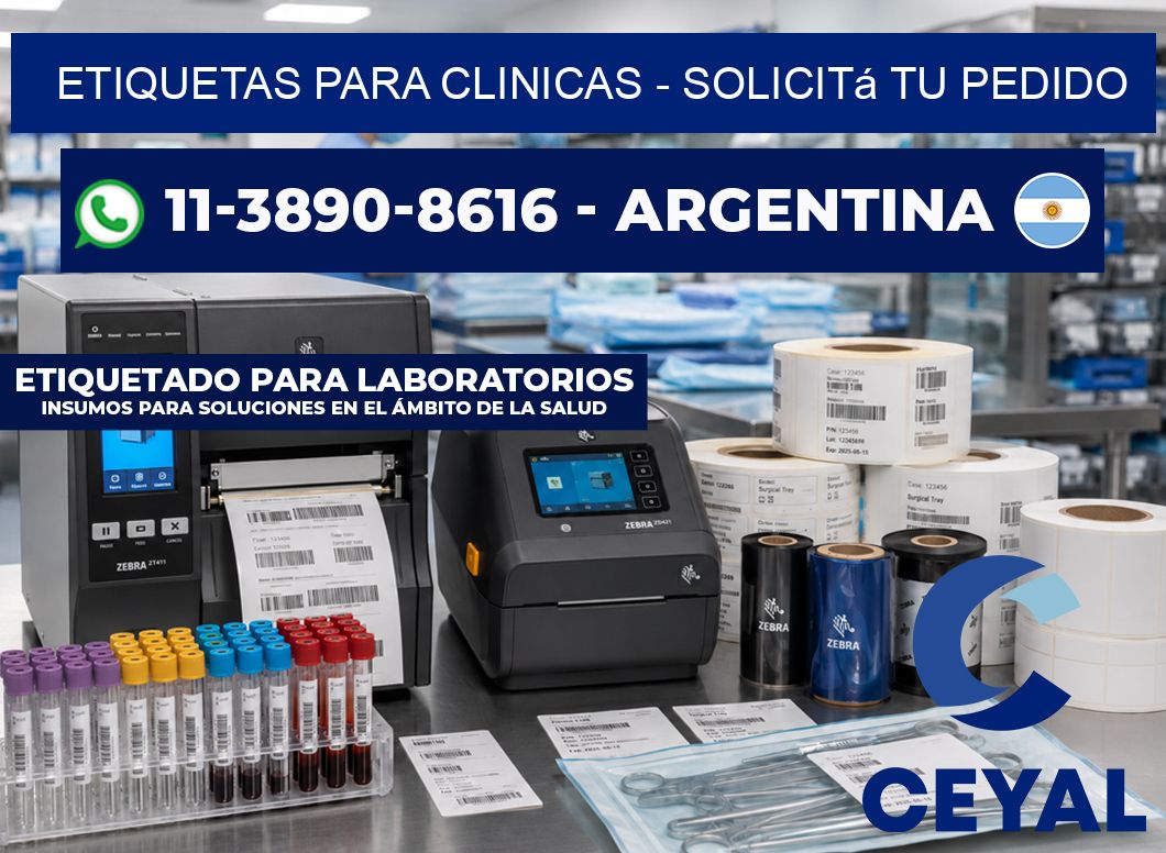 ETIQUETAS PARA CLINICAS - Solicitá tu pedido