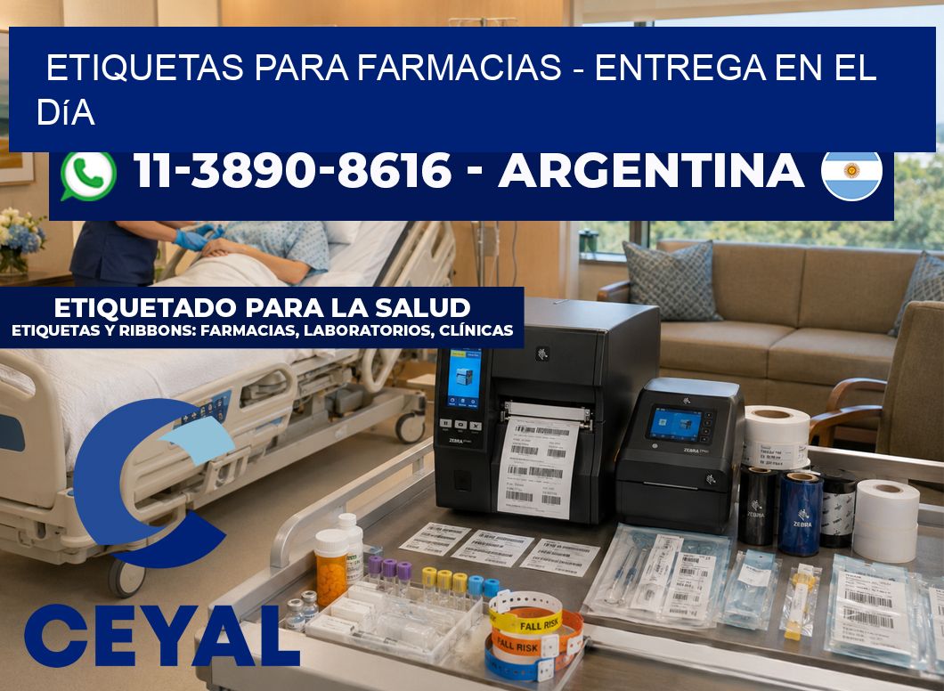 ETIQUETAS PARA FARMACIAS - Entrega en el día