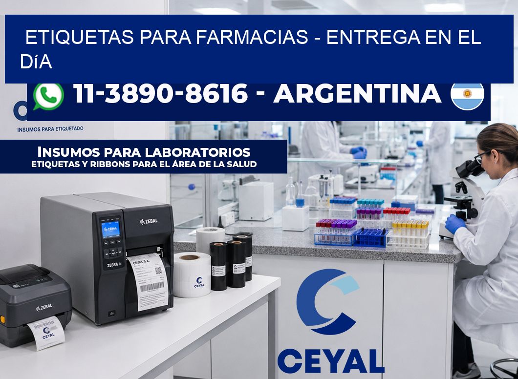 ETIQUETAS PARA FARMACIAS - Entrega en el día