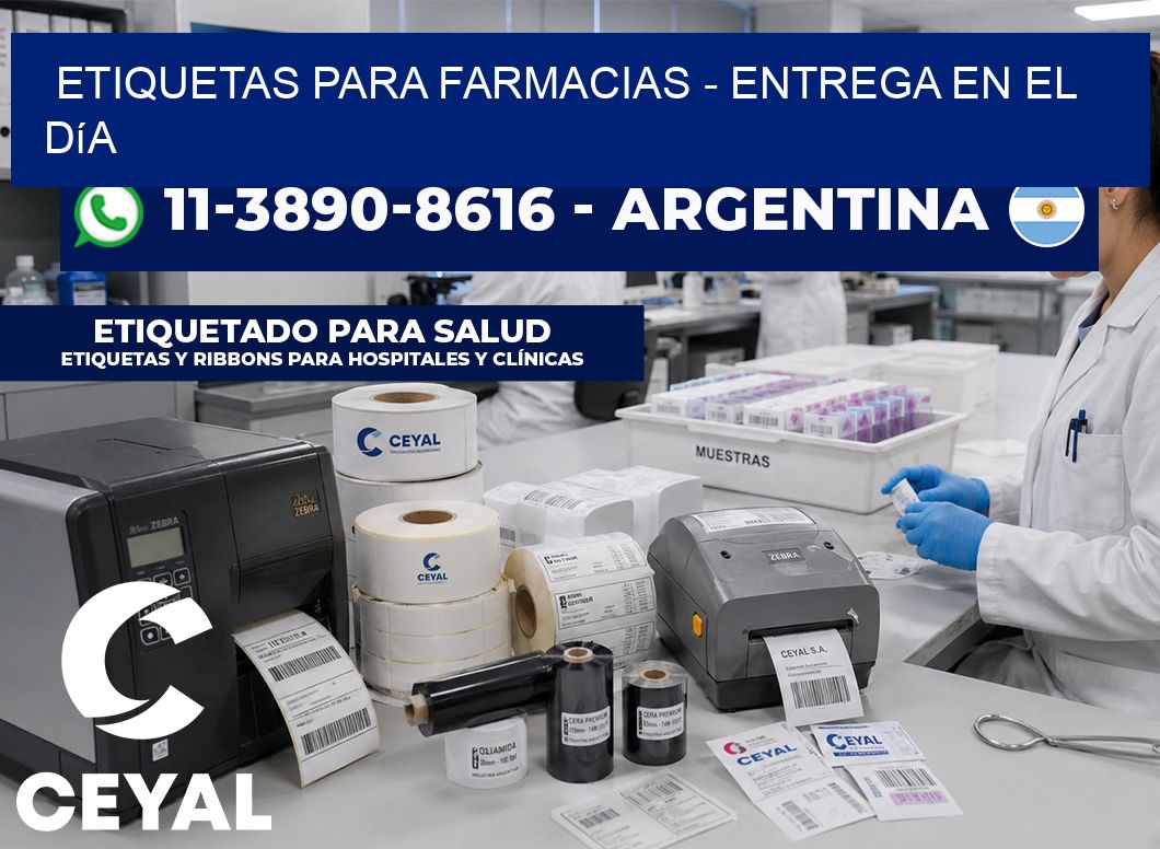 ETIQUETAS PARA FARMACIAS - Entrega en el día