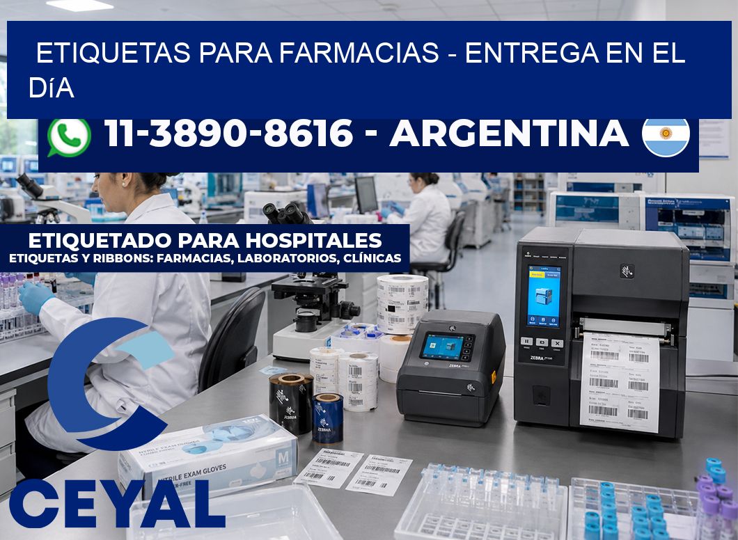 ETIQUETAS PARA FARMACIAS - Entrega en el día