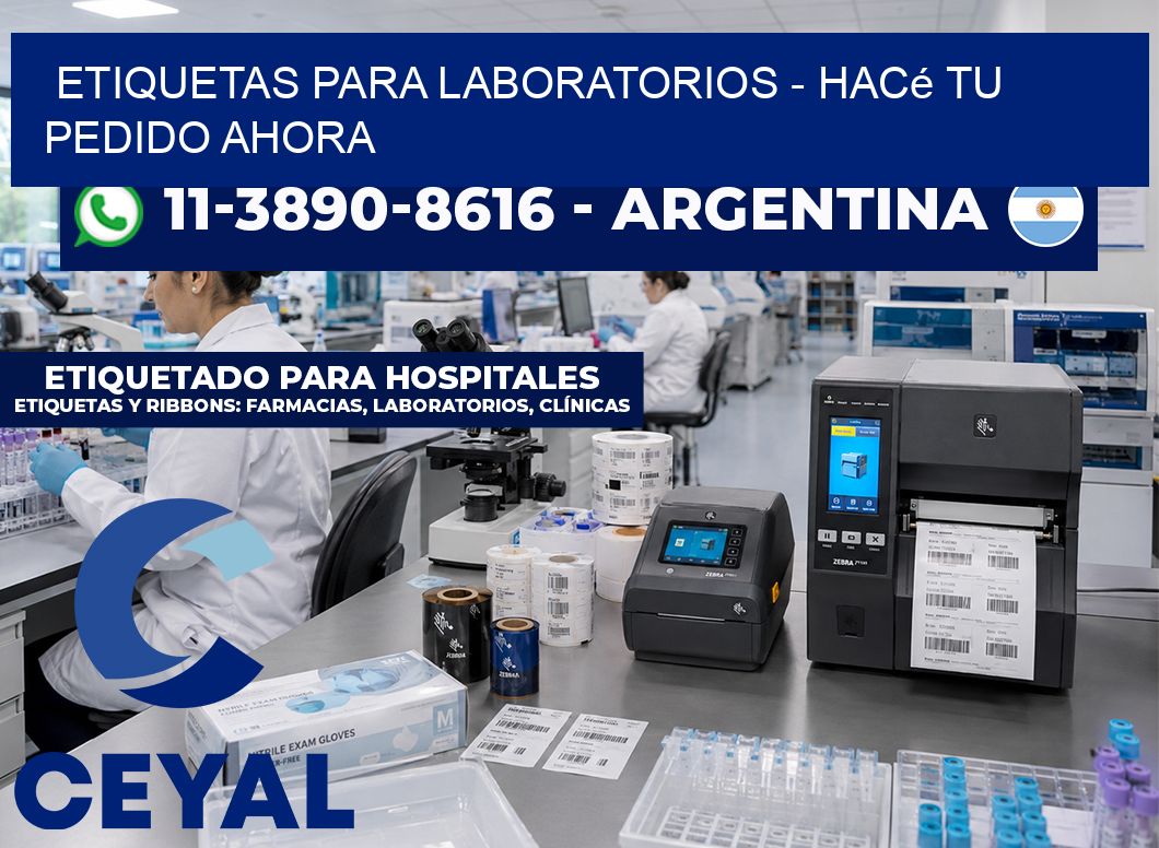 ETIQUETAS PARA LABORATORIOS - Hacé tu pedido ahora