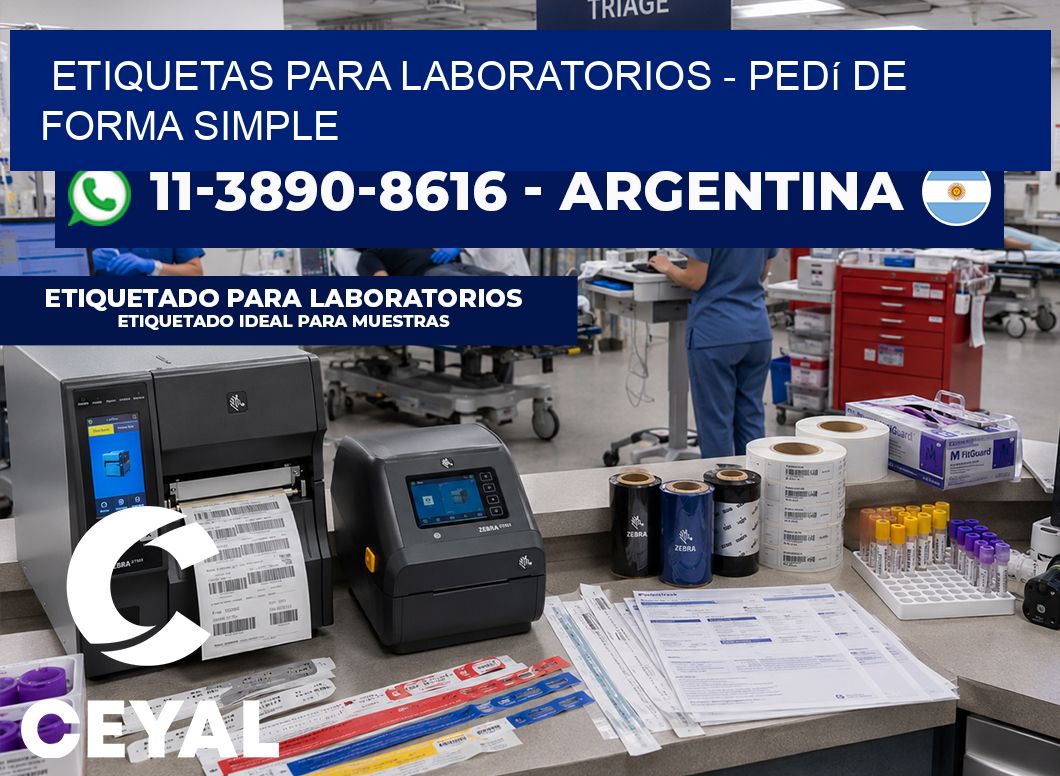 ETIQUETAS PARA LABORATORIOS - Pedí de forma simple