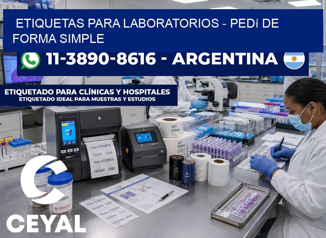ETIQUETAS PARA LABORATORIOS – Pedí de forma simple