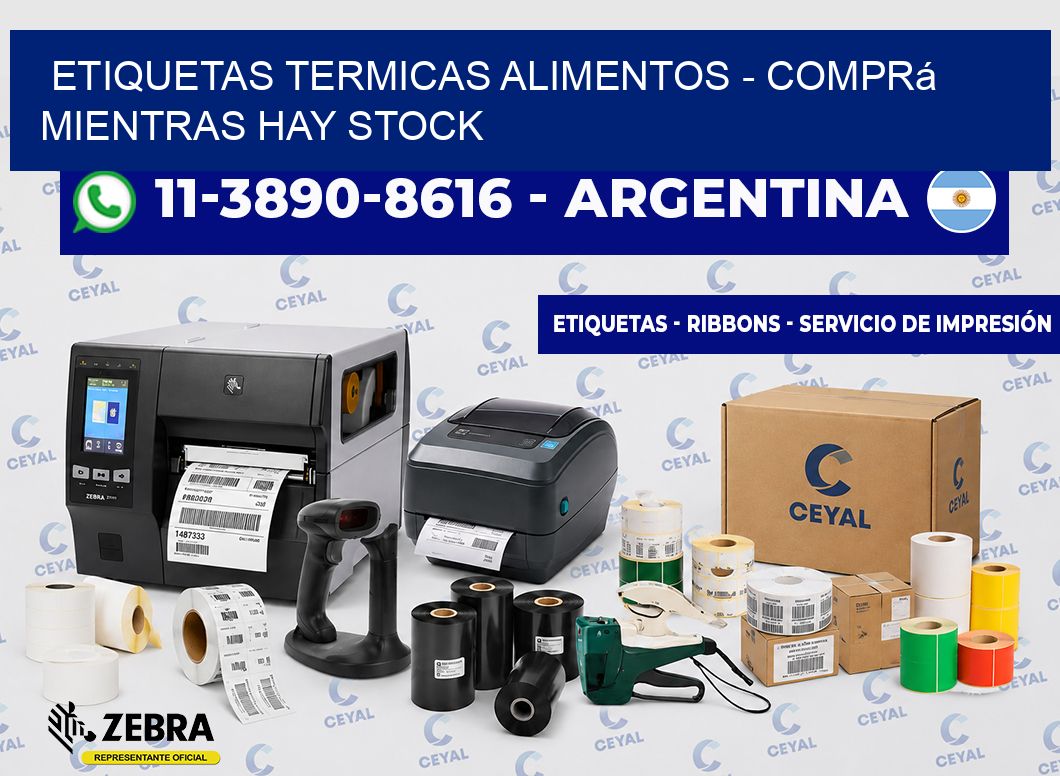 ETIQUETAS TERMICAS ALIMENTOS - Comprá mientras hay stock