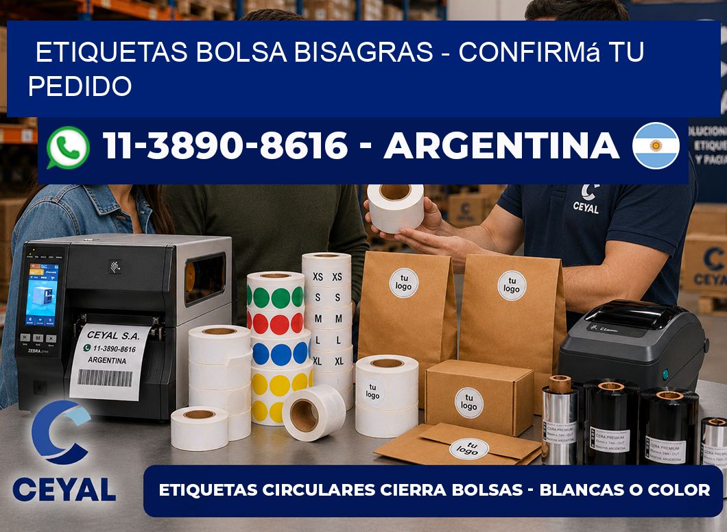Etiquetas Bolsa bisagras – Confirmá tu pedido