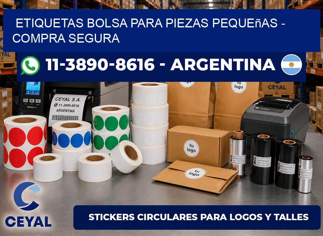 Etiquetas Bolsa para piezas pequeñas - Compra segura