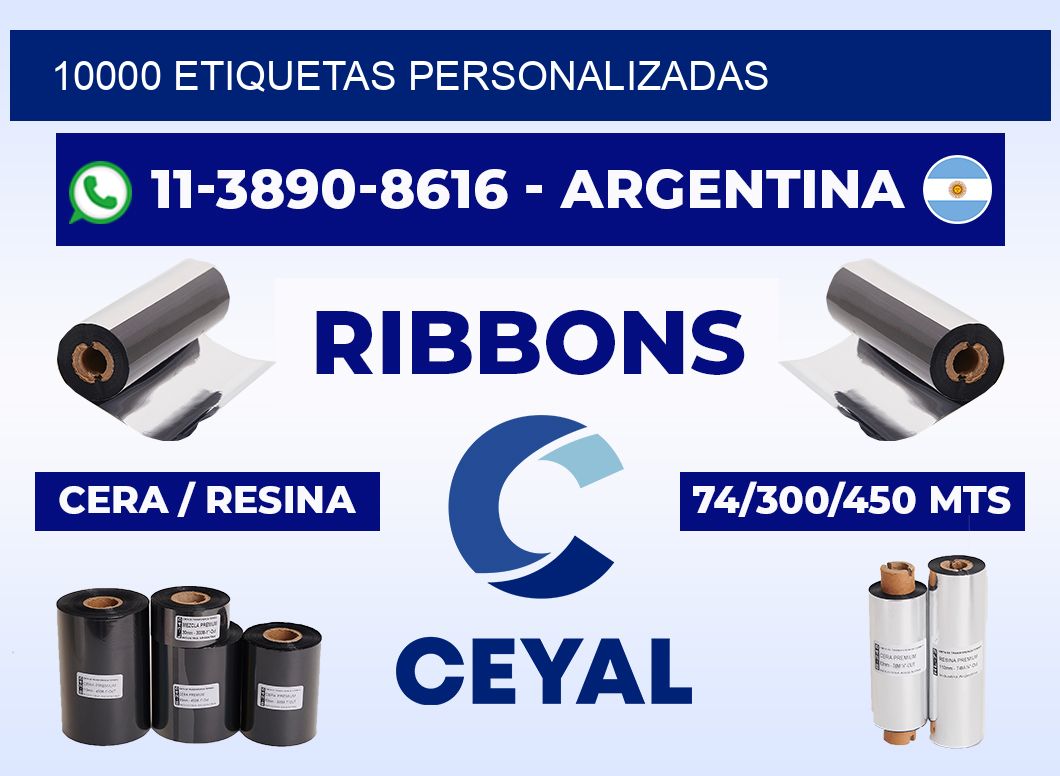10000 ETIQUETAS PERSONALIZADAS