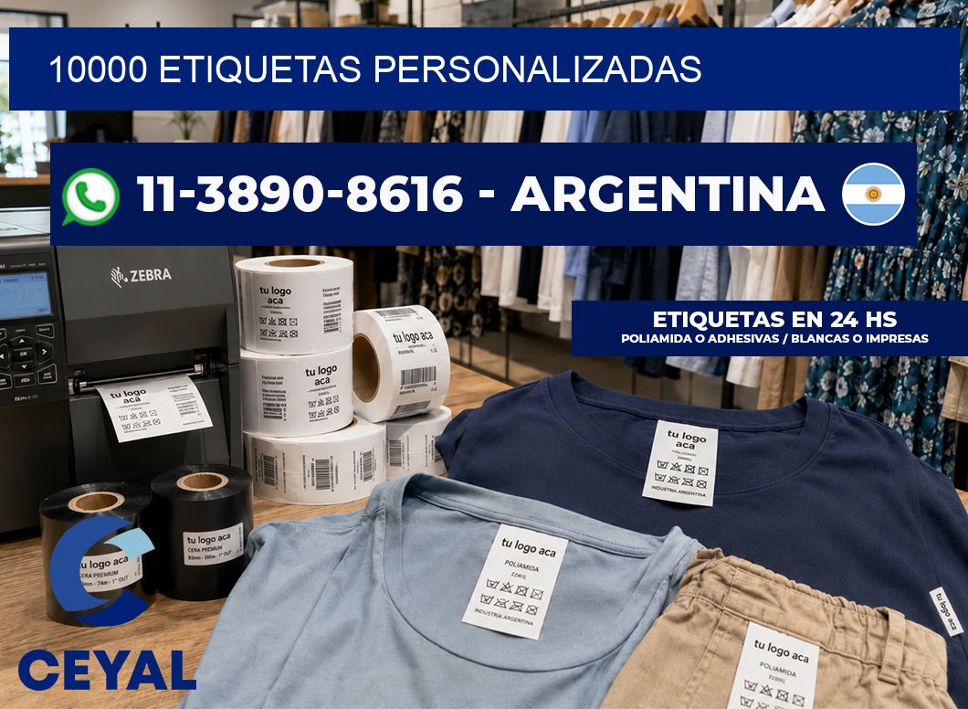 10000 ETIQUETAS PERSONALIZADAS