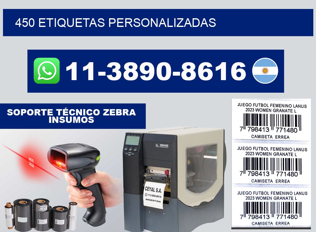 450 ETIQUETAS PERSONALIZADAS