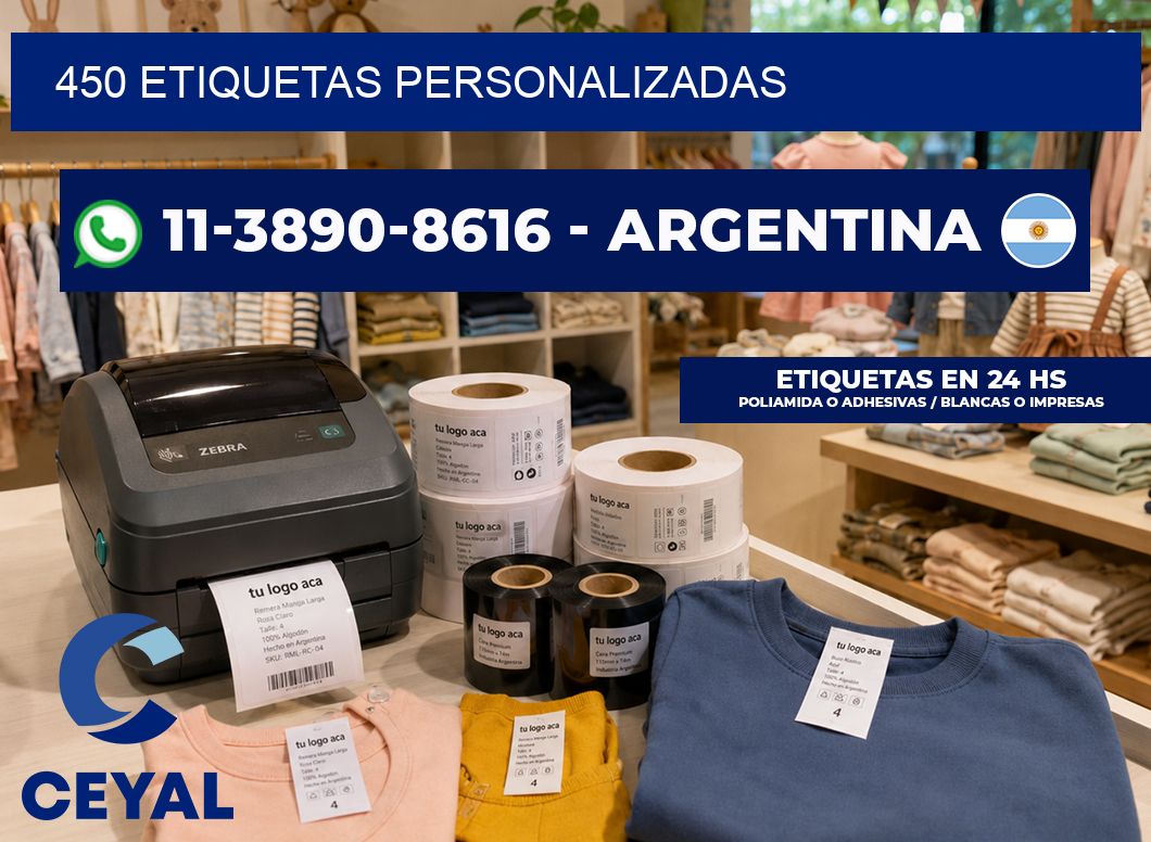 450 ETIQUETAS PERSONALIZADAS