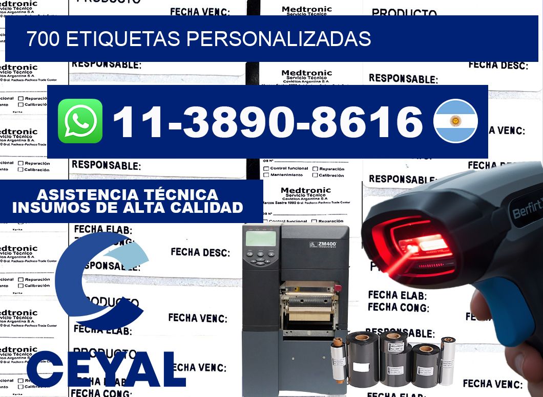 700 ETIQUETAS PERSONALIZADAS
