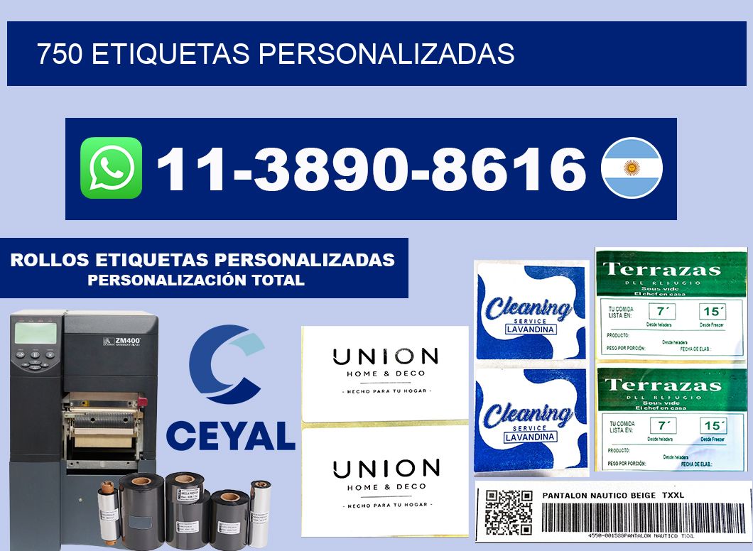 750 ETIQUETAS PERSONALIZADAS
