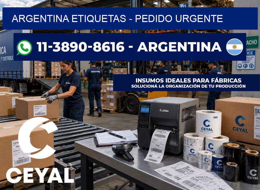 ARGENTINA ETIQUETAS – Pedido urgente