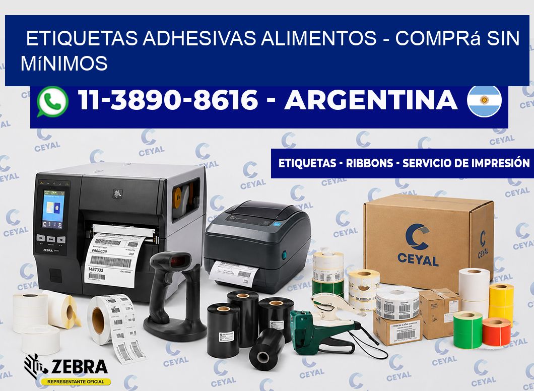ETIQUETAS ADHESIVAS ALIMENTOS - Comprá sin mínimos