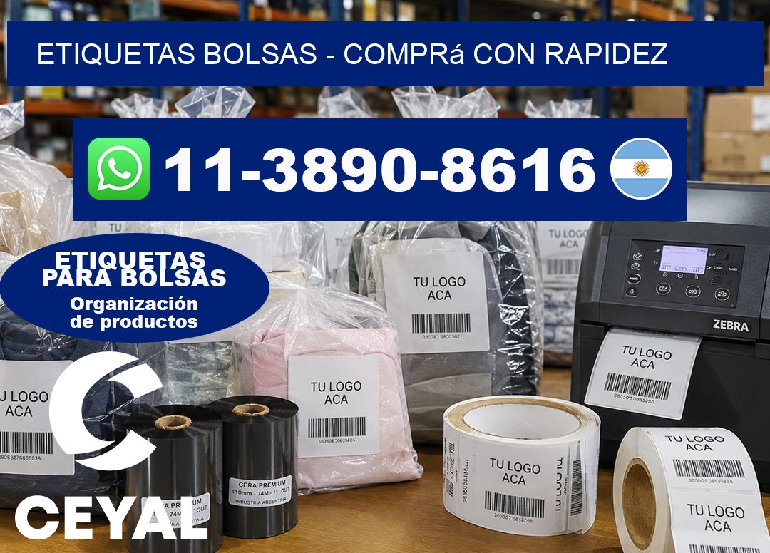 ETIQUETAS BOLSAS – Comprá con rapidez