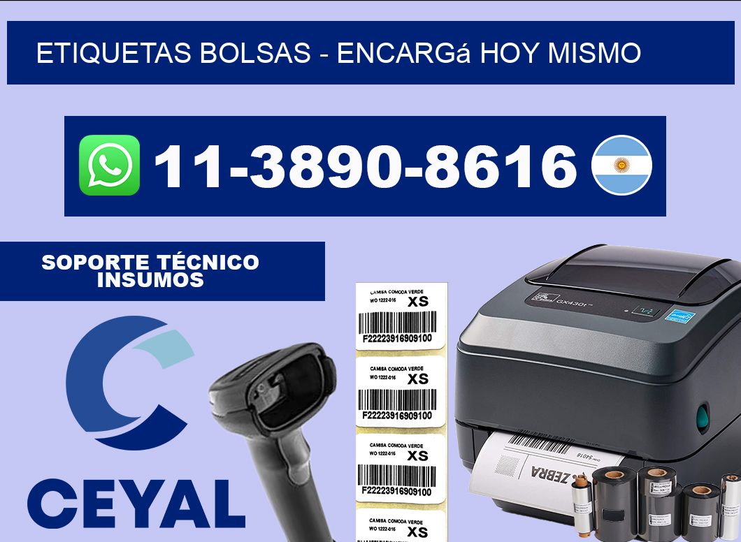 ETIQUETAS BOLSAS - Encargá hoy mismo