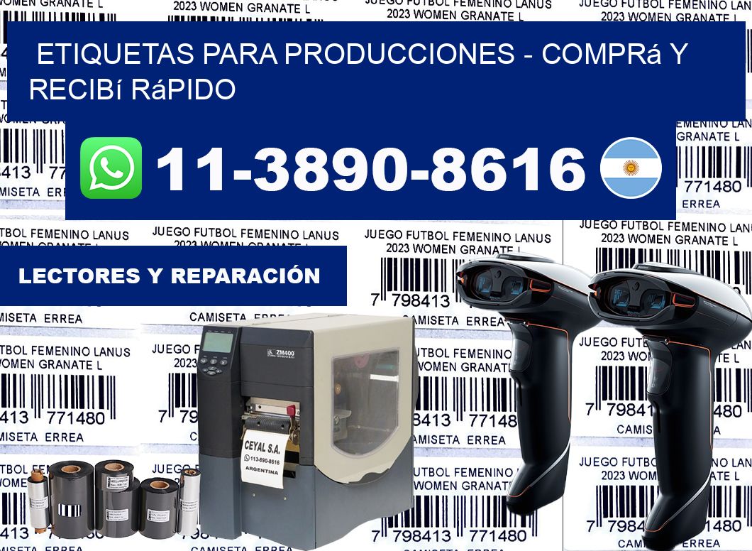 ETIQUETAS PARA PRODUCCIONES - Comprá y recibí rápido