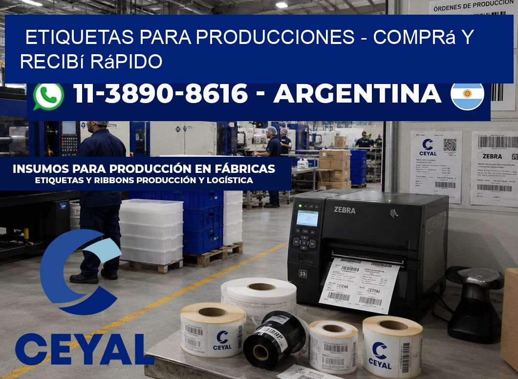 ETIQUETAS PARA PRODUCCIONES – Comprá y recibí rápido
