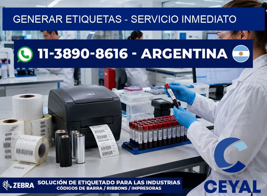 GENERAR ETIQUETAS - Servicio inmediato