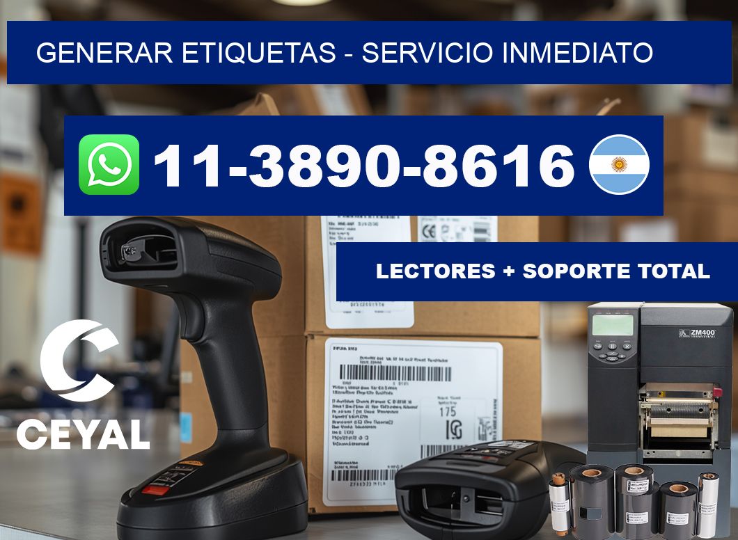 GENERAR ETIQUETAS - Servicio inmediato