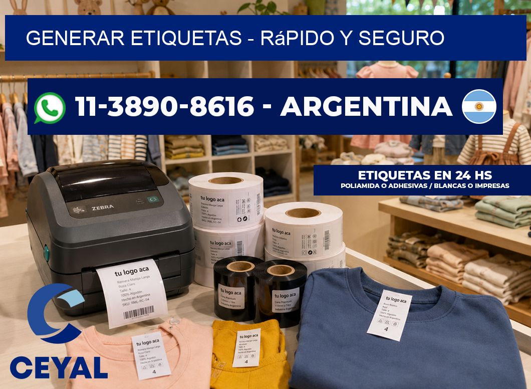 GENERAR ETIQUETAS - rápido y seguro