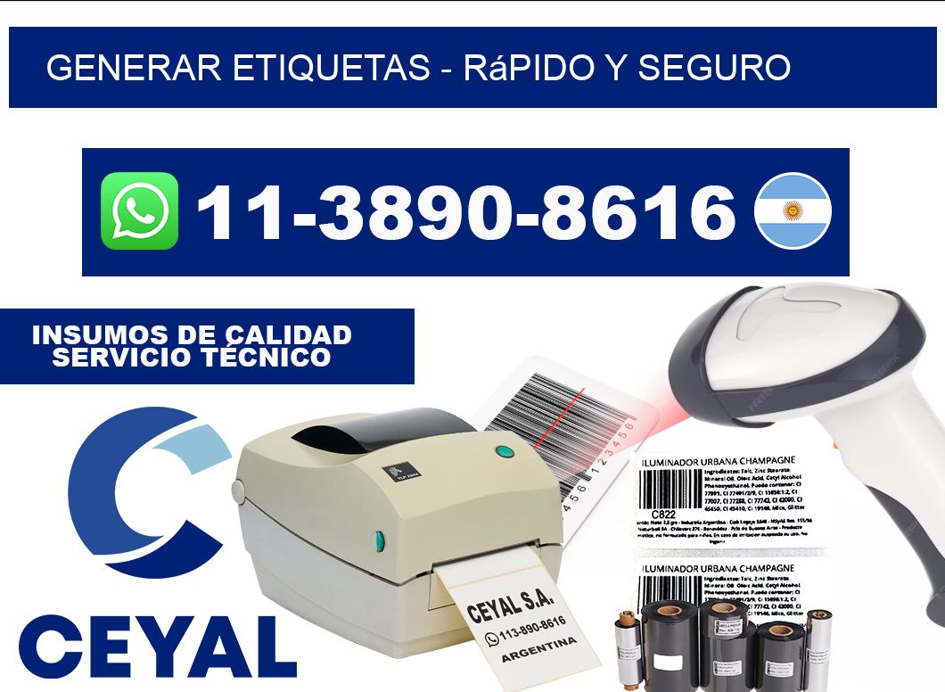 GENERAR ETIQUETAS - rápido y seguro