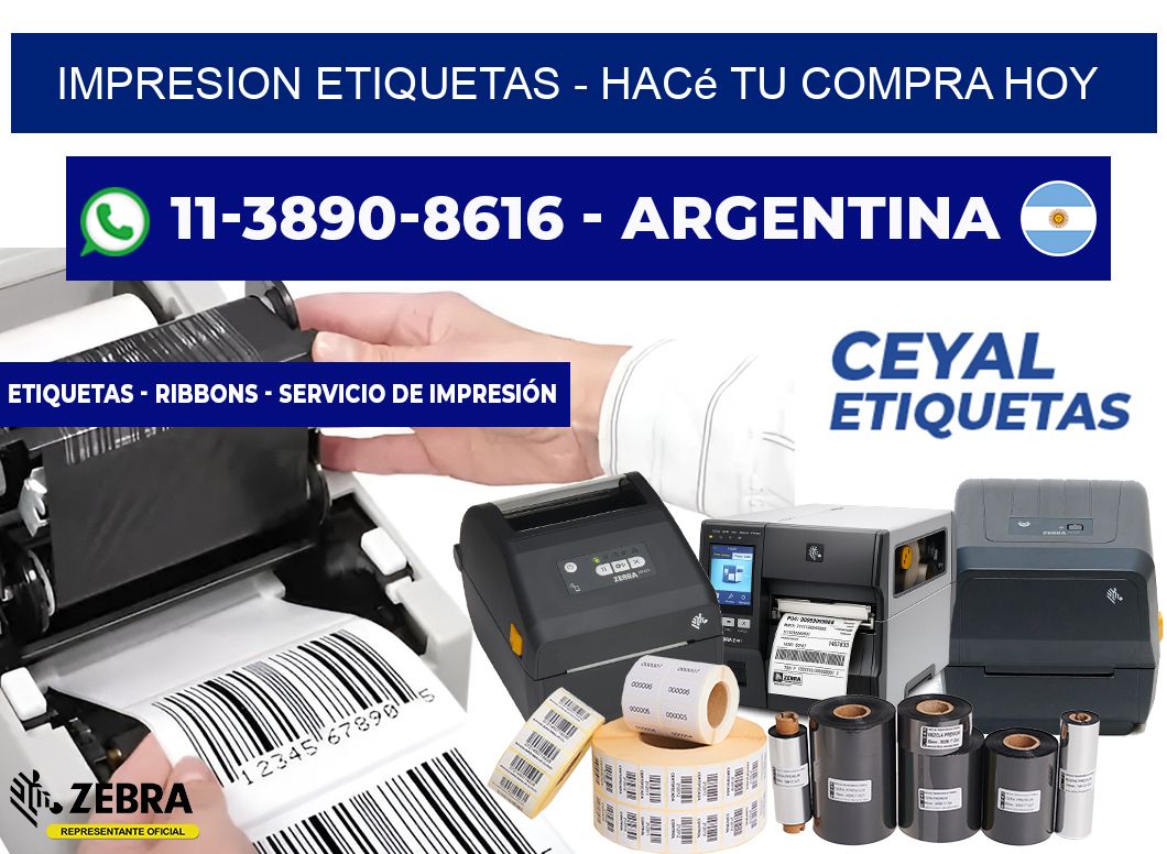 IMPRESION ETIQUETAS - Hacé tu compra hoy