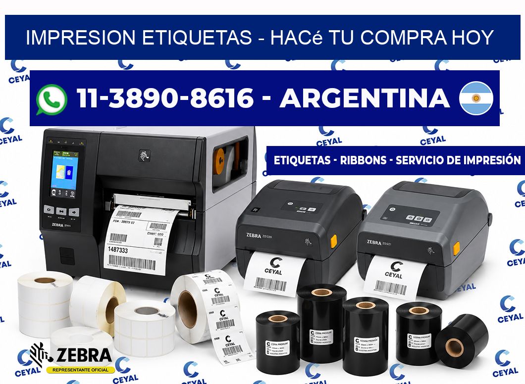 IMPRESION ETIQUETAS - Hacé tu compra hoy