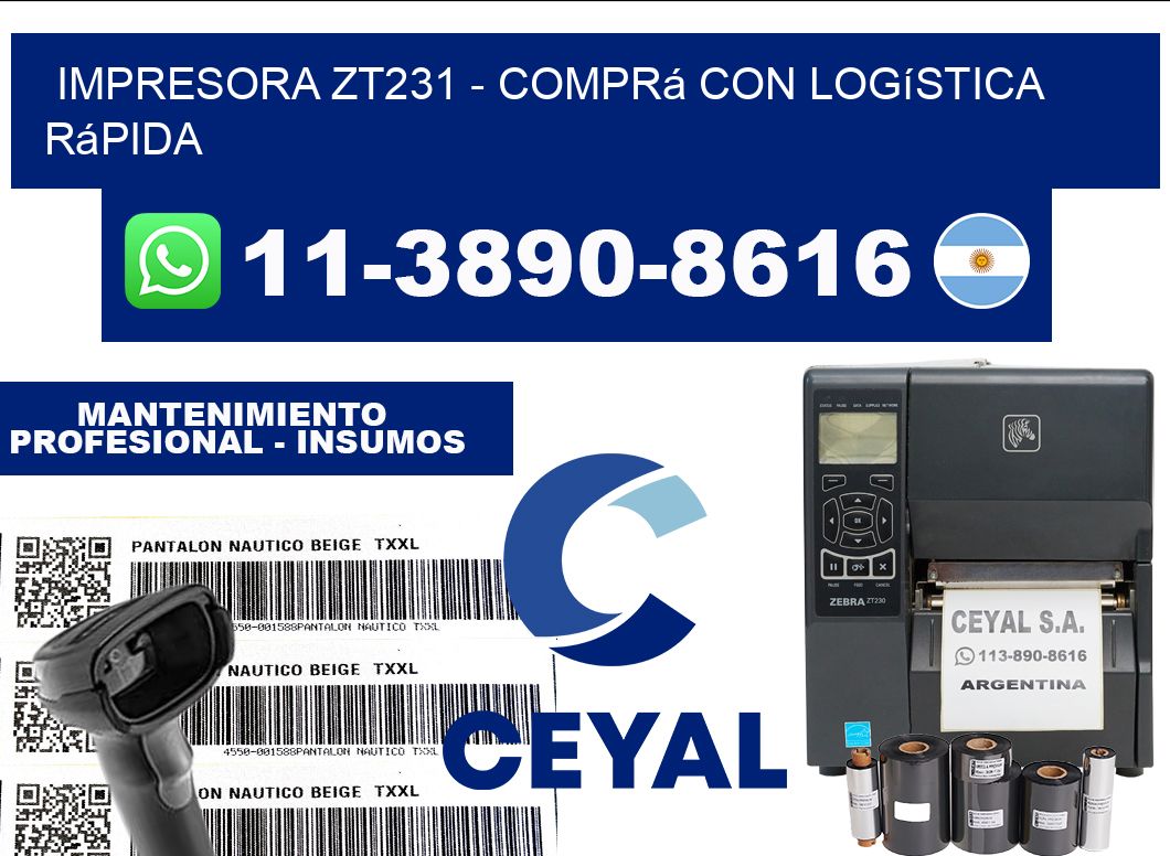 IMPRESORA ZT231 - Comprá con logística rápida