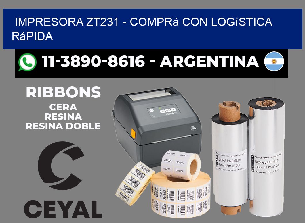 IMPRESORA ZT231 - Comprá con logística rápida