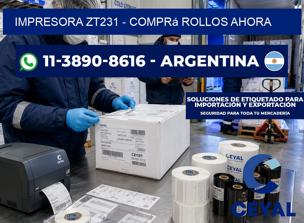 IMPRESORA ZT231 - Comprá rollos ahora