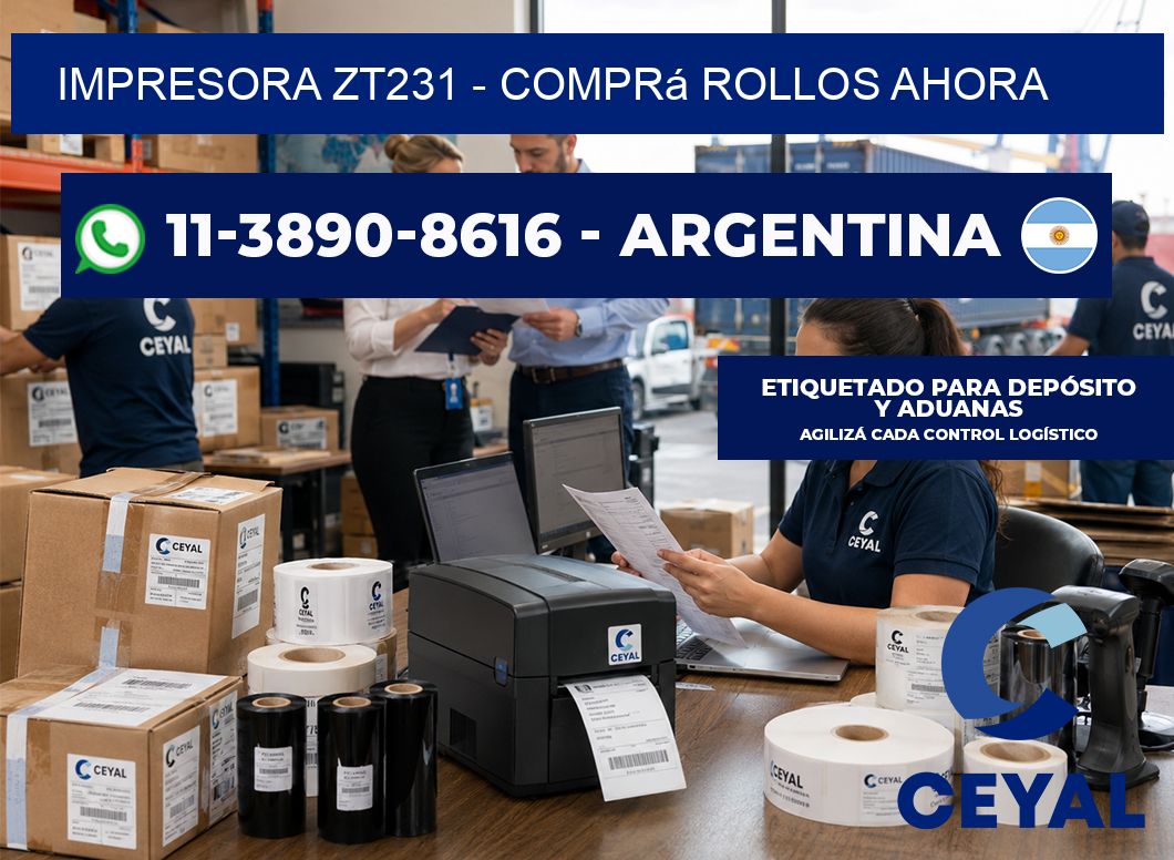 IMPRESORA ZT231 – Comprá rollos ahora