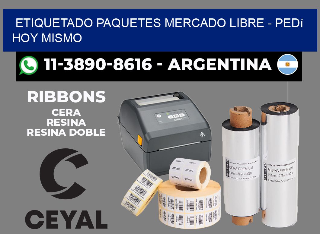 etiquetado paquetes mercado libre - Pedí hoy mismo