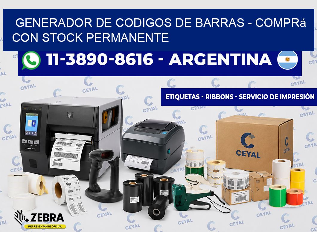 generador de codigos de barras - Comprá con stock permanente