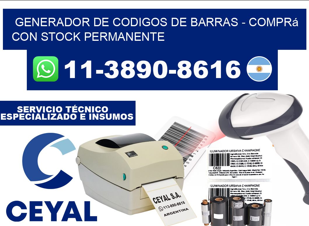 generador de codigos de barras - Comprá con stock permanente