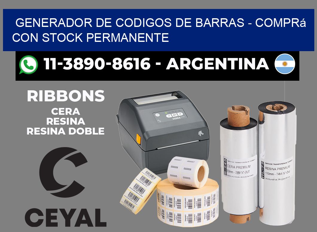 generador de codigos de barras - Comprá con stock permanente