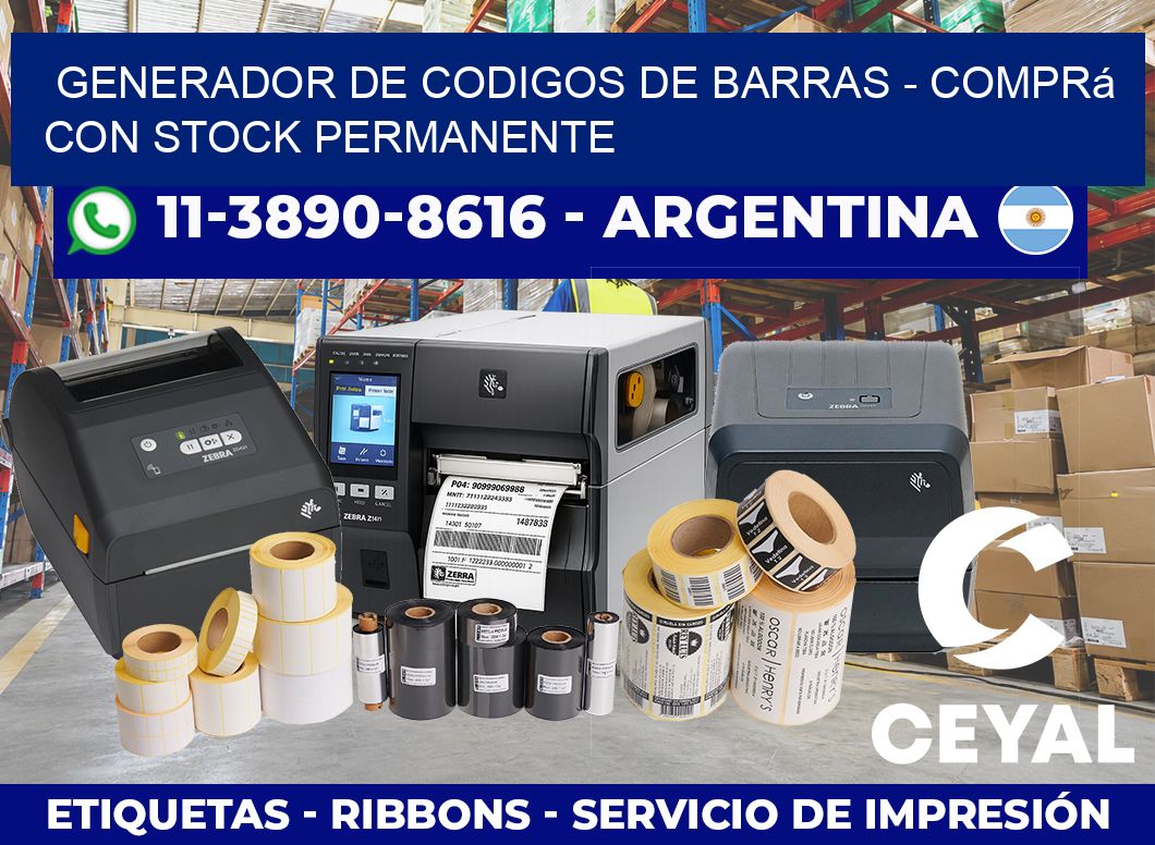 generador de codigos de barras – Comprá con stock permanente