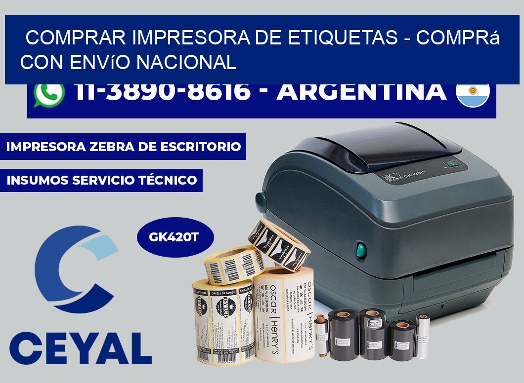 COMPRAR IMPRESORA DE ETIQUETAS - Comprá con envío nacional