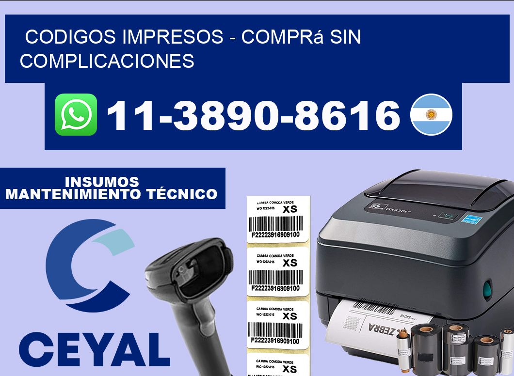 Codigos impresos - Comprá sin complicaciones