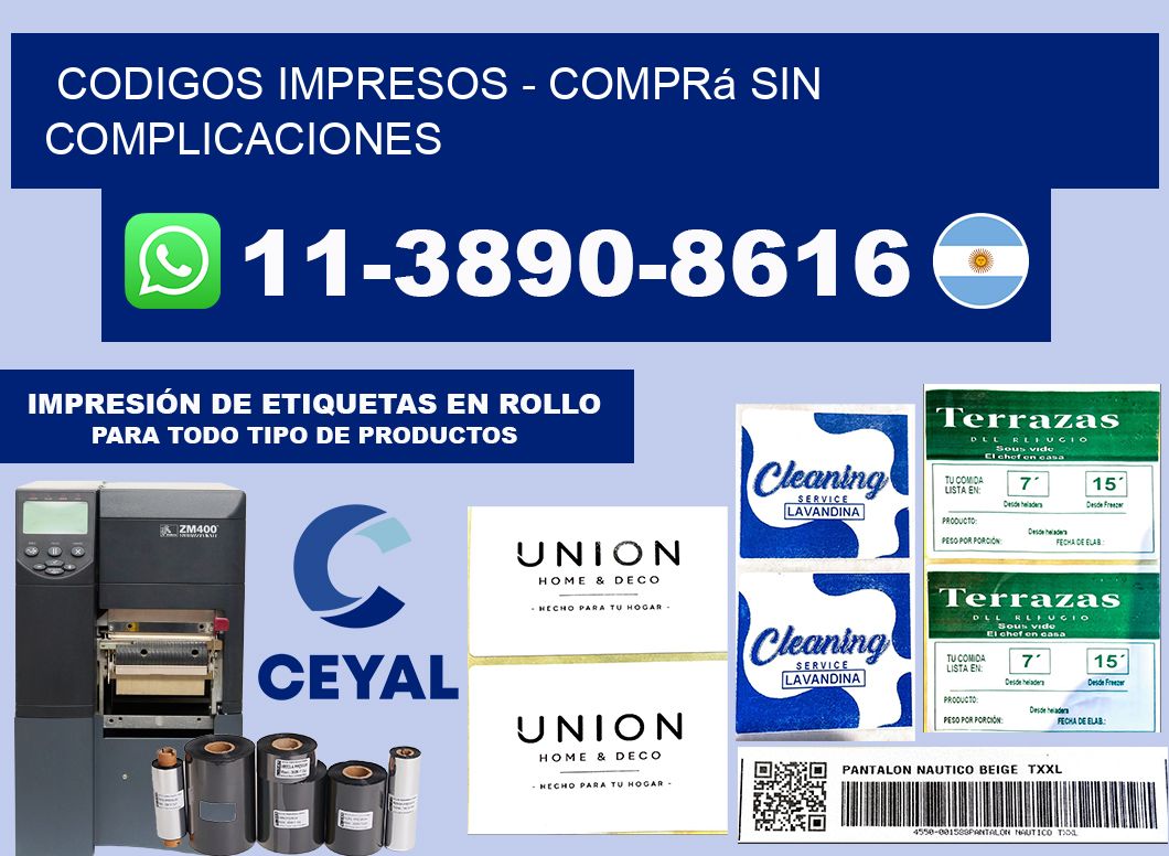 Codigos impresos - Comprá sin complicaciones