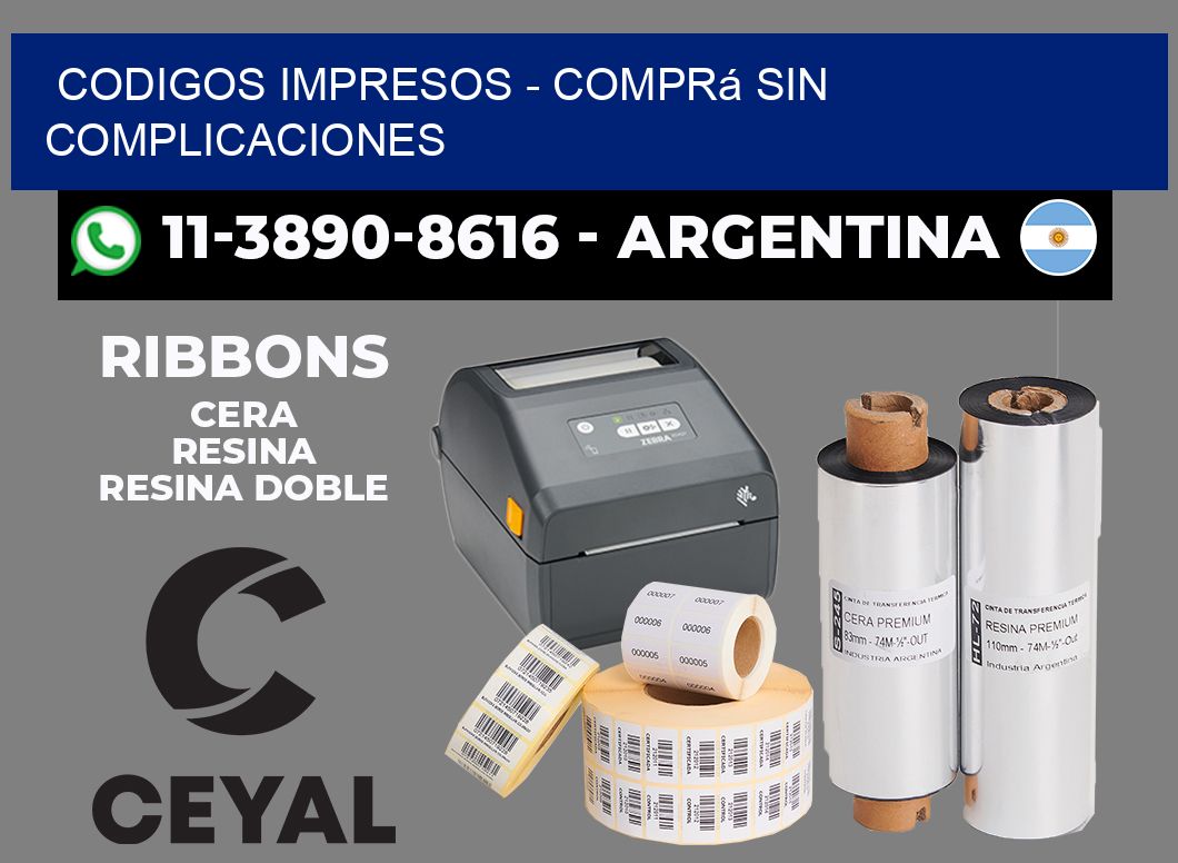 Codigos impresos - Comprá sin complicaciones