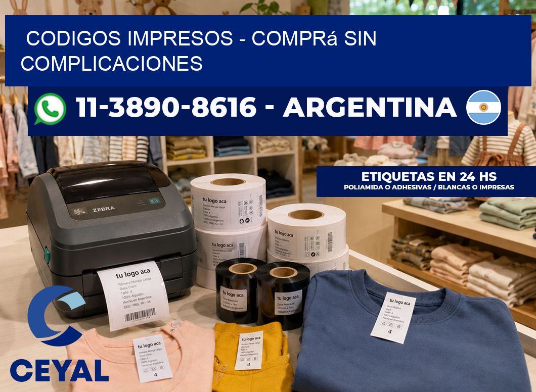 Codigos impresos – Comprá sin complicaciones